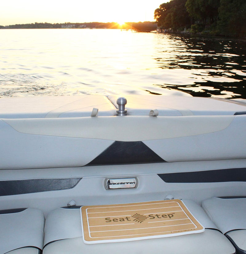 Tidal Wake Seat Step Non-Slip Marine Matâ€“ Protects Boat Seats & Upholstery from Rips, Dirt & Wear from Stepping on Seats-ideal for Cushions, Seat Covers, Vinyl Upholstery (Tan/Black) - Image 4